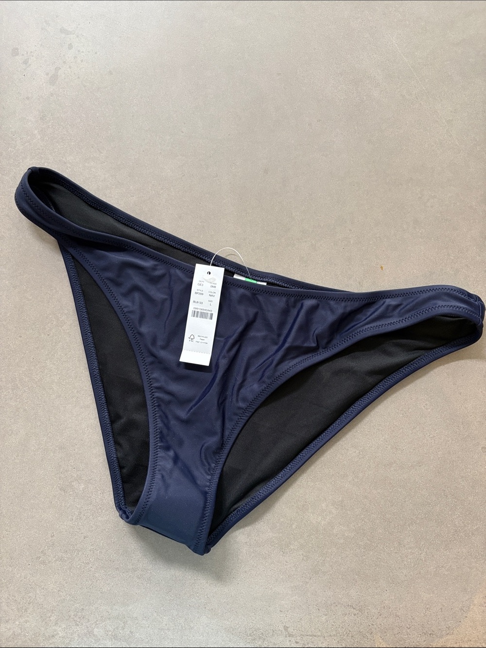 J. Crew Navy Blue Bikini Bottom NWT size L